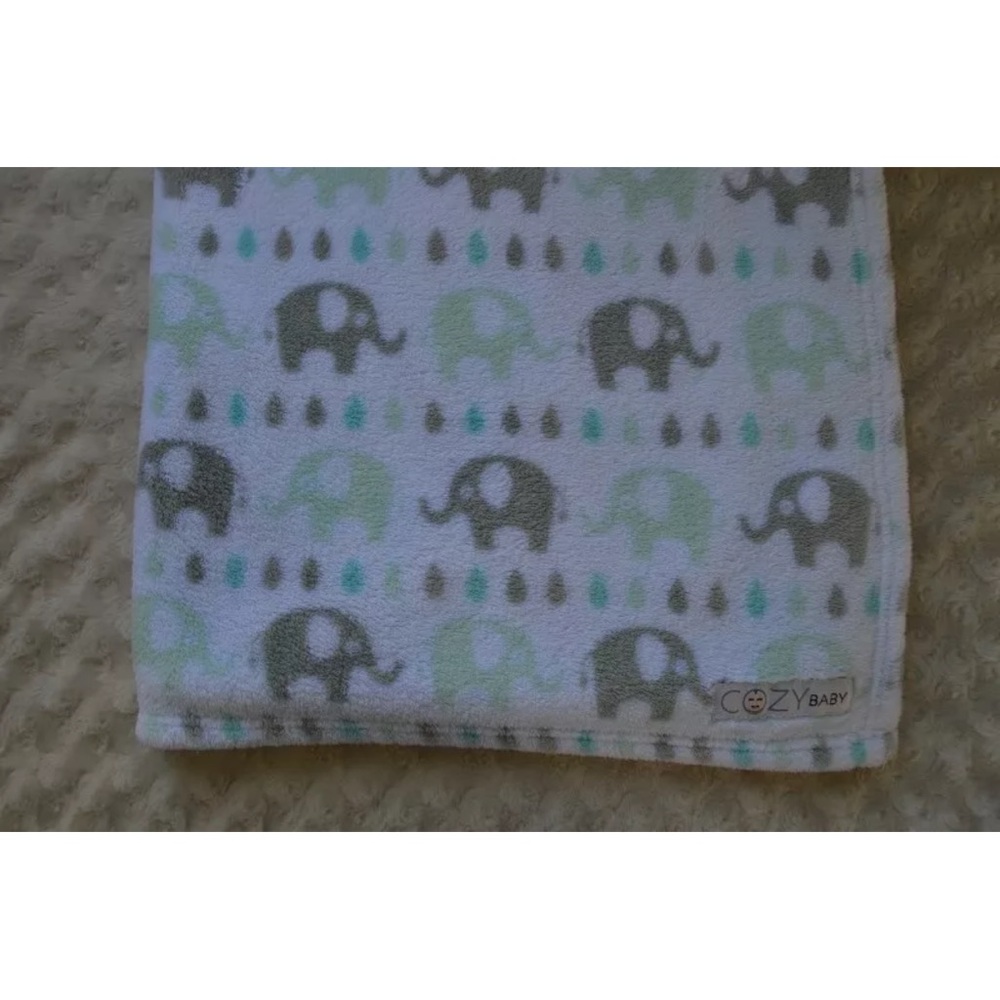 SL Home Fashions Elephant Baby Blanket White Gray Security Lovey RN 119741